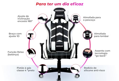 MAX RACER - Cadeira Gamer Aggressive - Poltronas Gamer de Aço, Cadeira Ergonômica para Jogos -Até 15