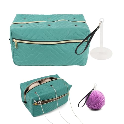 Image of Yarn Storage Bags Crochet Bag Organizer Wrist Yarn Holder for Crochet Accessories