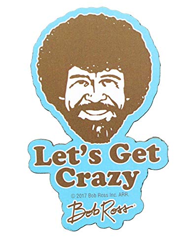 AQUARIUS Bob Ross Crazy Funky Chunky Novelty Magnet for Refrigerator, Locker, Whiteboard & Game Room Officially Licensed Merchandise & Collectibles