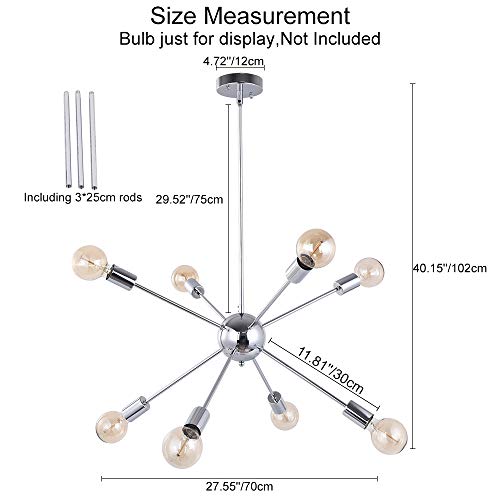OYIPRO Sputnik Lampadario, 8-Luci Lampada a