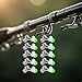 Tnyvm 10 PCS Silver Fishing Rod Bells Double Bell 1.89 Inch,Dual Alert Fishing Bells for Rods, Green Galvanized Fish Bite Alarm Portable Reusable Bite Indicator for Night Fishing Bite Indicators