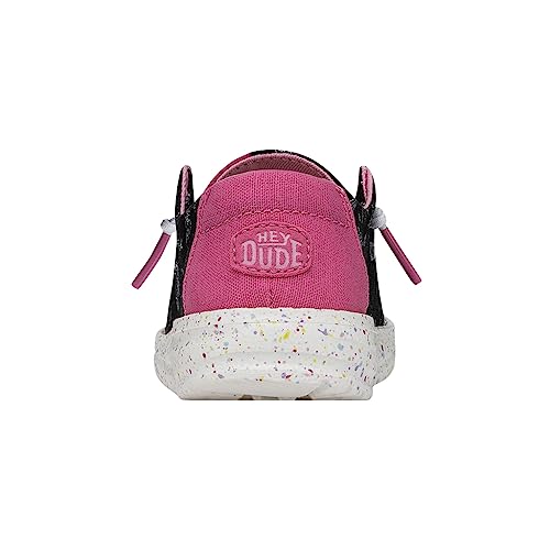 Image of HEYDUDE Wendy Toddler Unicorn Notebook Black Size 7 | Girl's Loafers | Girl's Slip On Shoes | Comfortable & Light-Weight