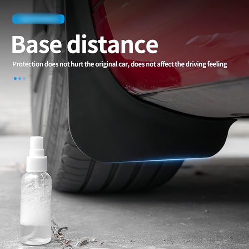 Pare-éclaboussures voiture avant et garde-boue compatible avec Tesla Model 3 2024 rouge
