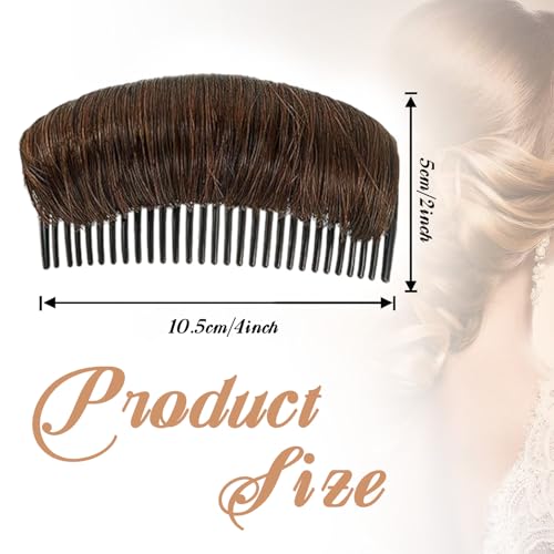 Pinzas invisibles para cabello 3 piezas color marrón claro miniatura 2