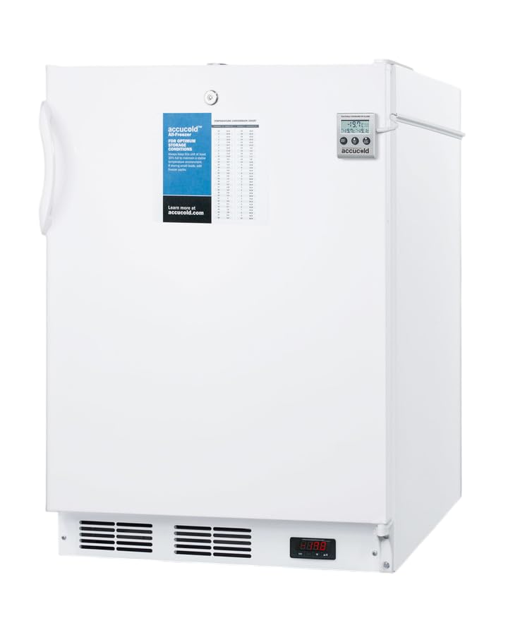 Accucold 24” Medical Freezer, 3.2 Cu.Ft. Capacity, Undercounter, Built-In, ADA Compliant -25°C Storage, General Purpose, White - Vt65mlbimedada on Fridge.com - View 4