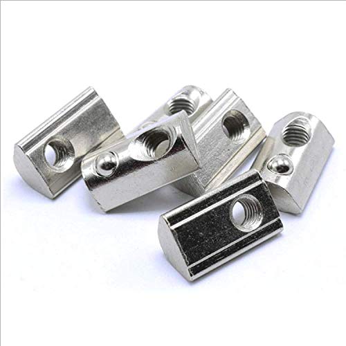 Extrusion Aluminum Profiles Roll-In Spring T-Nut Half Round spring Nut 30 series M8 - Pack of 50