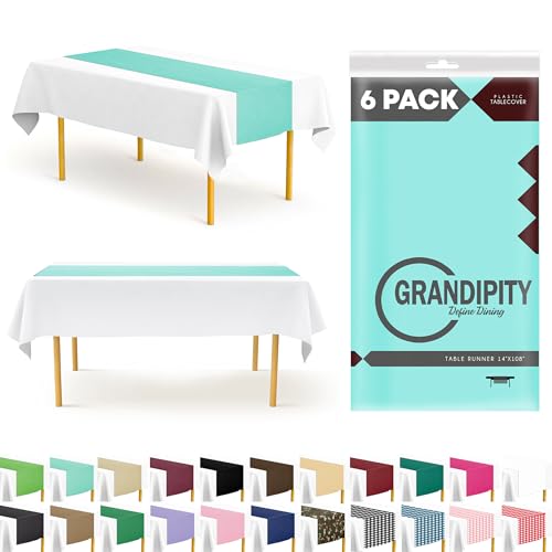 Grandipity Disposable Table Runner for Parties 6 Pack (14 x 108 Inch)