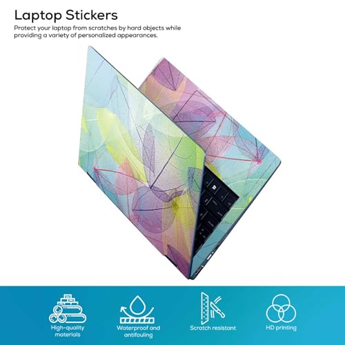 Image of Galaxsia Floral D28 Full Body Vinyl Laptop Skin /Sticker /Cover Upto 15.6 Inches Laptops Laminated-Removable-HD Quality Compatible for Hp-Dell-Sony-Lenovo-Asus etc.(15x10 Inches)