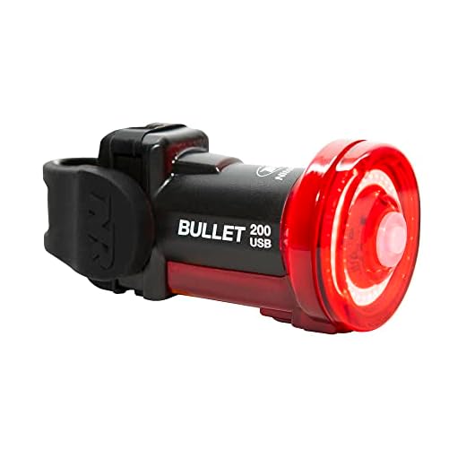 NiteRider Bullet 200 Bike Tail Light 200 Lumens USB Rechargeable Powerful Daylight Visible Bicycle LED Rear Light Easy to Install Road Mountain City Commuting Adventure Cycling Safety Flash