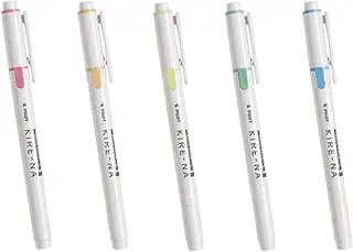 PILOT(パイロット) キレーナ 蛍光ペン5色詰め合わせセット【ベーシック】(ピンク・オレンジ・イエロー・グリーン・ブルー) KIRE-NA（キレーナ） 水性蛍光ペン マーカー