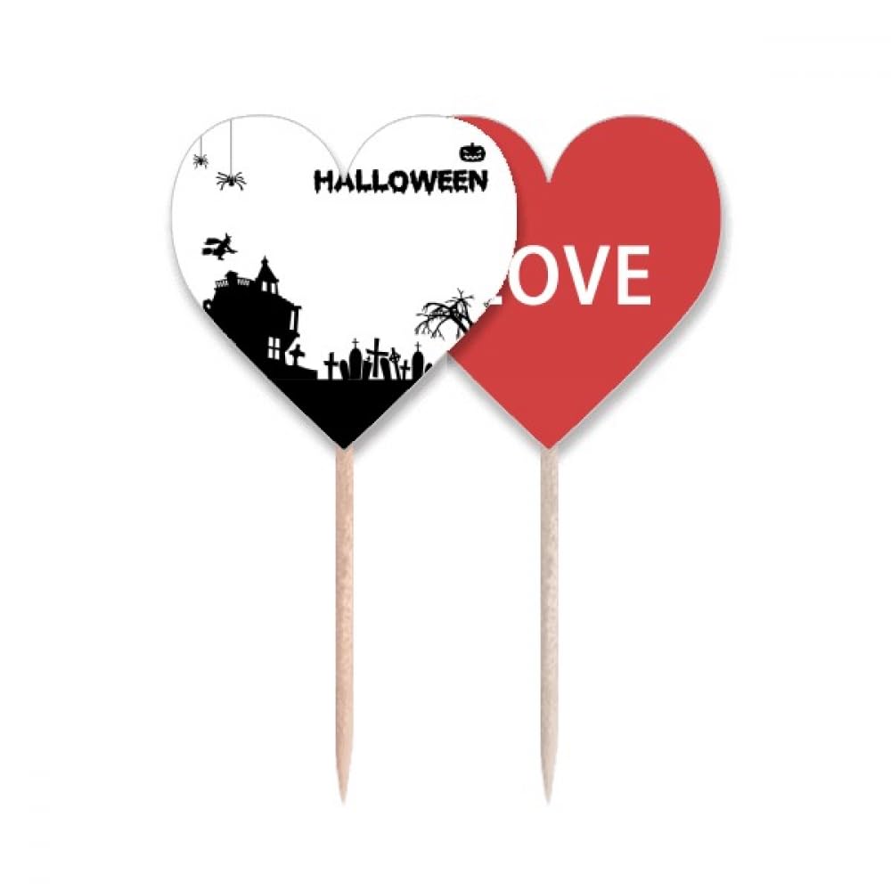 Cure-dents Drapeau Halloween Trees Happy Pique Cupcake