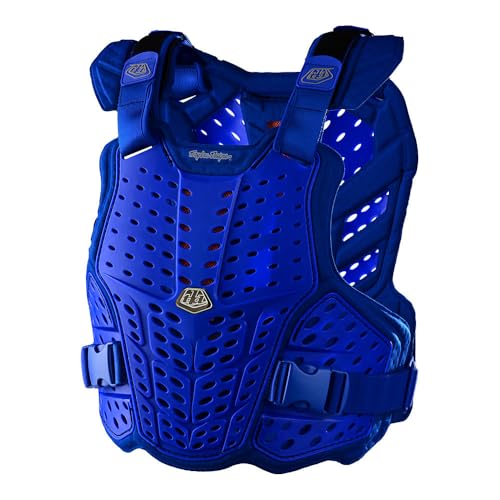 Troy Lee Designs Motocross Motorcycle Dirt Bike Chest and Back Protector for Adult Men Women and Unisex, Rockfight (MD/LG, Blue)