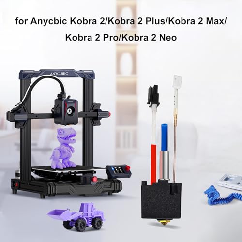 Image of 2PCS V5 J-Head Print Head Hotend with 2PCS 0.4mm Hardened Steel Nozzles and 2PCS Silicone Socks for Anycbic Kobra 2 /Kobra 2 Plus /Kobra 2 Max /Kobra 2 Pro /Kobra 2 Neo High Speed 3D Printer