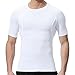 Towintec Men's Compression Shirts Workout Sports Short Sleeve Running Tops Cool Dry Tight T-Shirt Baselayer Gym Undershirts(White,XL)