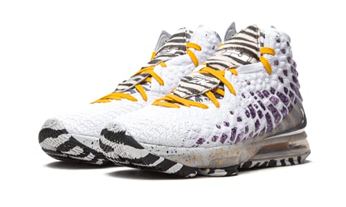 Nike Nike Mens Lebron XVII BQ3177 101 2K20 Gamer Exclusive - Size 7.5 White/Metallic Silver