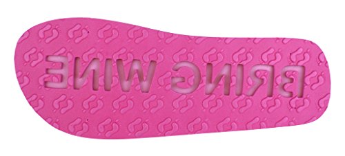FlipSidez Follow Me Bring Wine Pink Flip Flops #TOP1