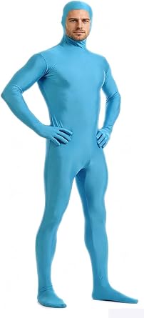 Seeksmile Unisex Spandex Fullbody Catsuit Zentai with Face Open