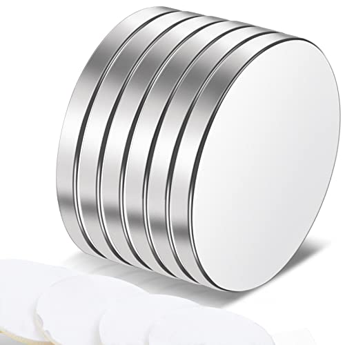 MIN CI 20x2mm Neodym Magnete Stark, 6 Stück Magnete Selbstklebend Stark Magneten für Magnettafel Kühlschrank Mini Magnete Starke Magnet Rund Kleine Klebemagnete Küche Kühlschrank Magnete Whiteboard