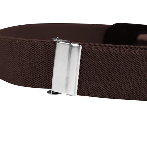 Buyless Fashion Kids Boys Girls No Buckle Adjustable Elastic Dress Stretch Belt Up to 30 Inches 2 Pack - 5098-24