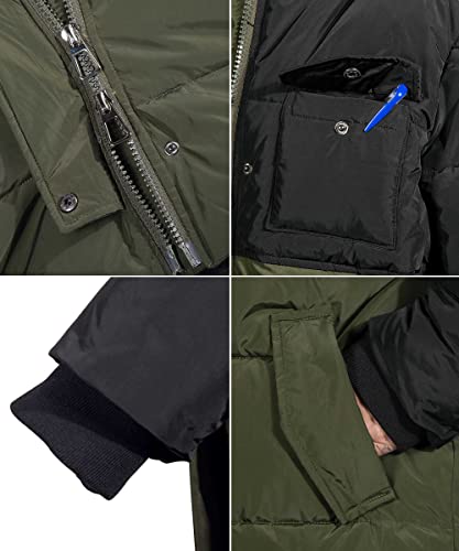 NUTEXROL Women's Winter Long Down Parka Jackets Warm Thickened Hooded Maxi Quilted Puffer Coat4