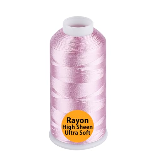 Image of Simthread Rayon Embroidery Thread 5500 Yards, 40wt 100% Rayon Viscose for Commercial and Domestic Machines - Pink 1116