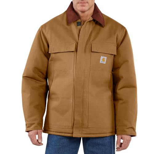 Carhartt Men's Firm Duck Traditional Coat, Carhartt Brown, Large