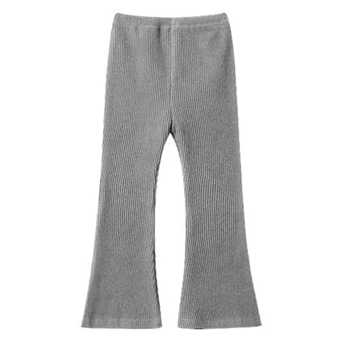 Girls Flare Leggings High Waisted Bootcut Yoga Pants Kids Teens Dance Bell Bottoms Stretch Ribbed Tights for 3-13T