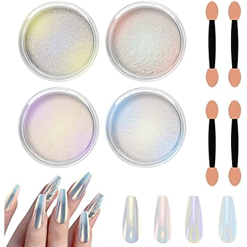 Allstarry Iridescent Chrome Nail Powder Set Cover