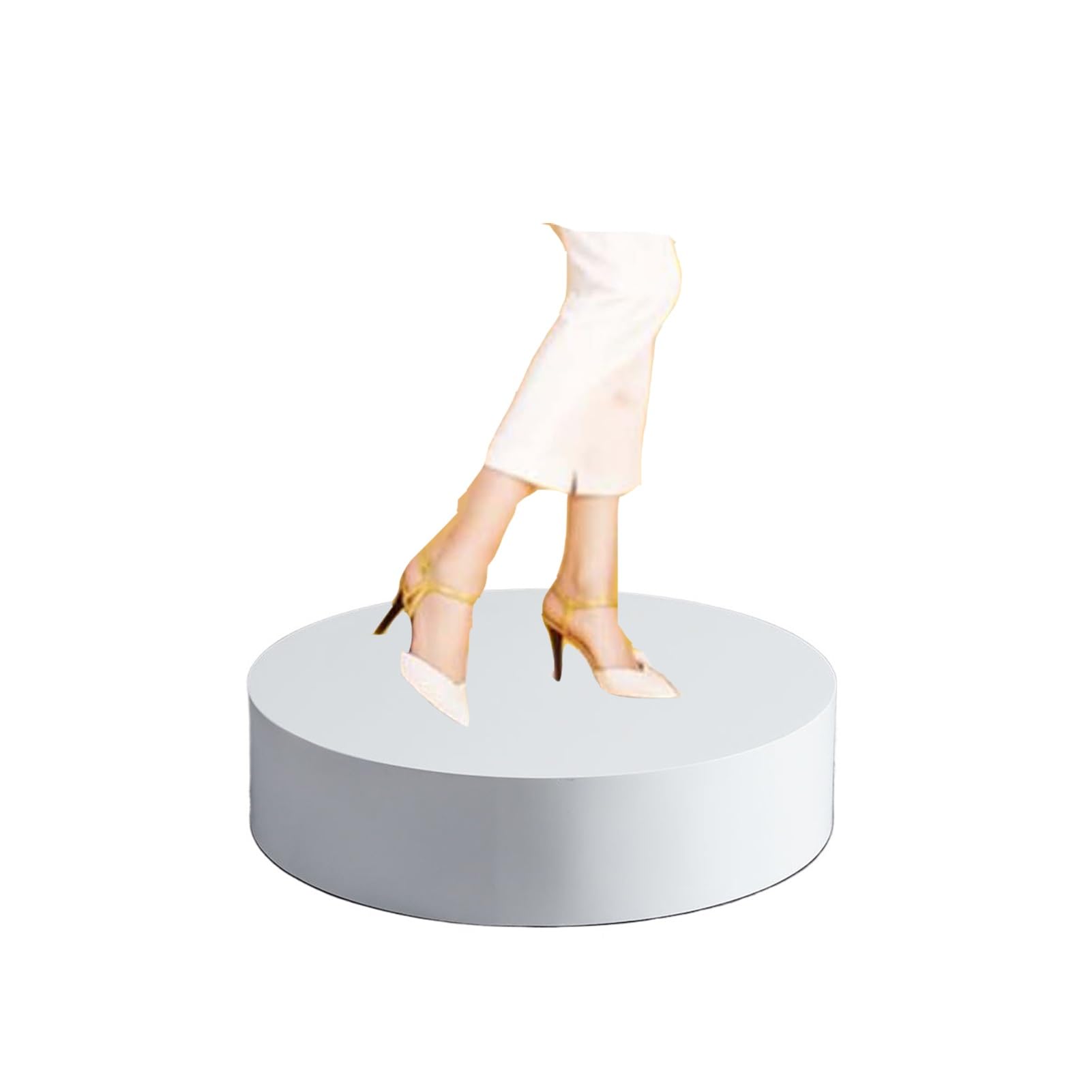 Socles d'exposition cylindriques d'art avec support sur pied au design minimaliste épuré
