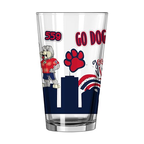 Image of Logo Brands NCAA 16 oz Pint Glass - Durable Glass With Bold Team Color- Chip-Resistant Rim Drinkware For Fans, Tailgates, Home Bars & Everyday Use