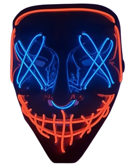 Image of LED Light Up Mask for Halloween, Neon, and Bachelor Party Decoration
