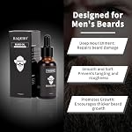 Sandalwood Beard Oil for Men - Beard Softener Moisturizer Thickener Strengthen Coarse Hair Mustache Oil with Argan Oil & Jojoba Oil Beard Conditioners & Oils Serum Care Gifts（1fl oz） - Image 3