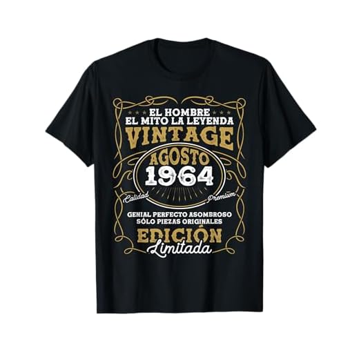 Agosto 1964 Vintage - 58 años Regalo Cumpleaños Hombre Camiseta
