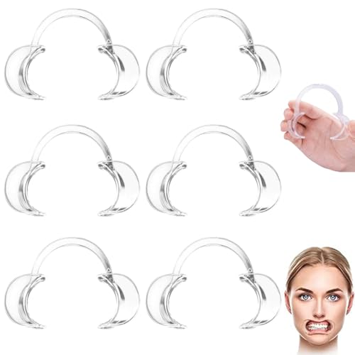 LEPZUR - Ecarteur Bouche, 6PCS Ecarteur Dentaire Jetables C-Forme Ouvre pour Inspection Orale,Le Traitement,Blanchiment Dents