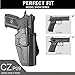 CZ P-07/P-09 Holster, OWB Paddle Holster Compatible with CZ P-07, P-09, P-07 Duty, CZ Shadow 2 Compact Models, Index Finger Release, Optic Cut, Adjustable Cant, Right Hand