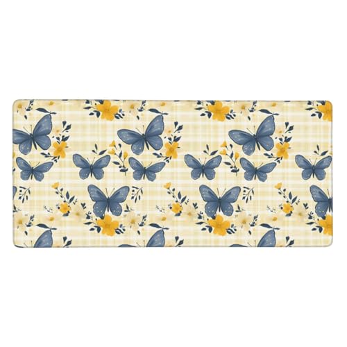 Tapis de souris de jeu en caoutchouc premium à motif papillon élégant