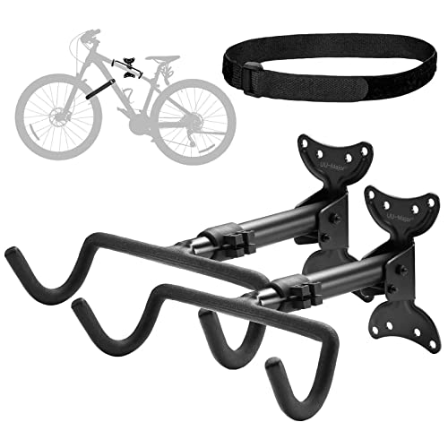 Adjustable Bike Hooks Wall Mount, Bicycle Hangers For Garage,Metal Wall Bike Rack,Horizontal Bike Rack Garage,Heavy Duty Bike Holder(2 Pack). #TOP29