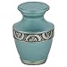 Regent Azure Blue Keepsake Cremation Urn for Ashes, Brass, Blue Urn, Keepsake Sized Cremation Urn, 2.5 Inches High