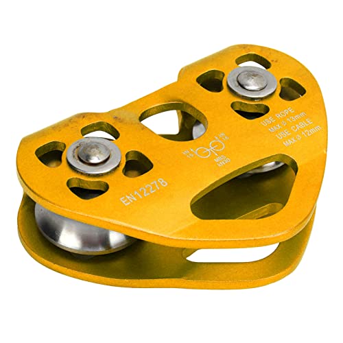 Bloco de Polia Dupla, Polia de Slackline Com Kit de Polia de Cabo de Liga de Alumínio de Alta Resist