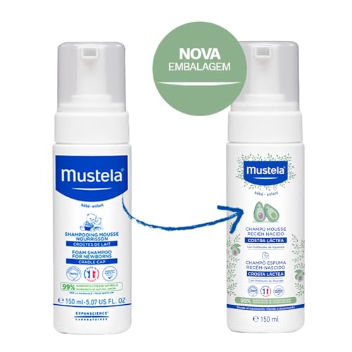 Mustela Shampoo Recém-Nascido 150 Ml - Xampu Textura Espuma Previne E Elimina A Crosta Láctea Dos Be