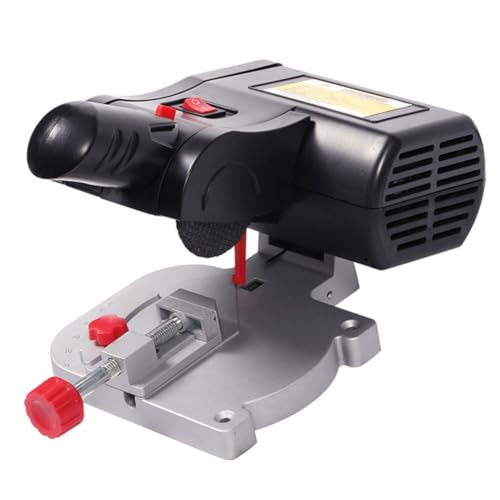 DINGK Mini Cut Off Machine, 60 W Mini Table Saw, Portable Mitre Saw, Bench-Type Circular Saw, 0-45° Adjustable Miter Saw 4000r/min, for Cutting Metal, Aluminum, Copper, Plastic and Wood