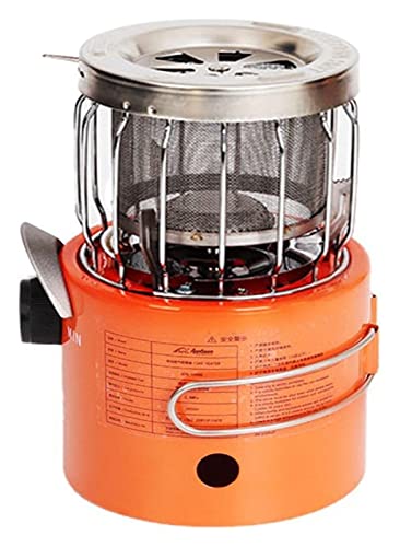 camping burner Portable Propane Heater & Stove, 2 in 1 Outdoor Camping G-as Stove Camp Tent Heater, Multiple Functional Camp Tent Heater - for Patio Garage Marine Cabin Fishing Hiking Hunting Survival