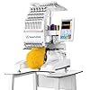 Smartstitch S-1201 Compact Embroidery Machine with 12 Needles, 1200SPM Max Speed, 10“ Screen, Wifi, 9.5"x12.6" Embroidery Area, Your First Commercial Embroidery Machine for Flat, Hat, T-shirt and more