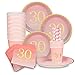 30th Birthday Decorations Party Supplies Napkins,30th Birthday Gifts,Cups,Plates,Straws - 24 Sets (30th Birthday)