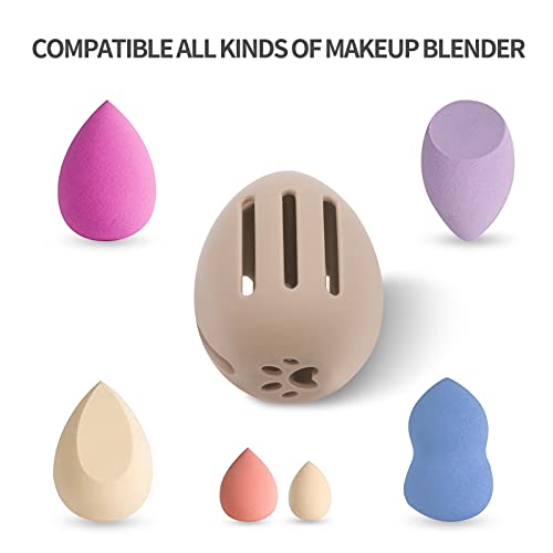 Beauty Blender Holder | Powder Puff Storage | Breathable Make-Up Sponge Case For Business Or Travel (Khaki*1) #TOP1