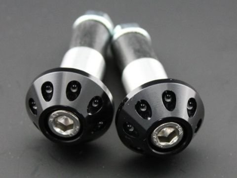 PMC ビレットバーエンド リボルバー φ18~φ19mm対応 ブラック 汎用