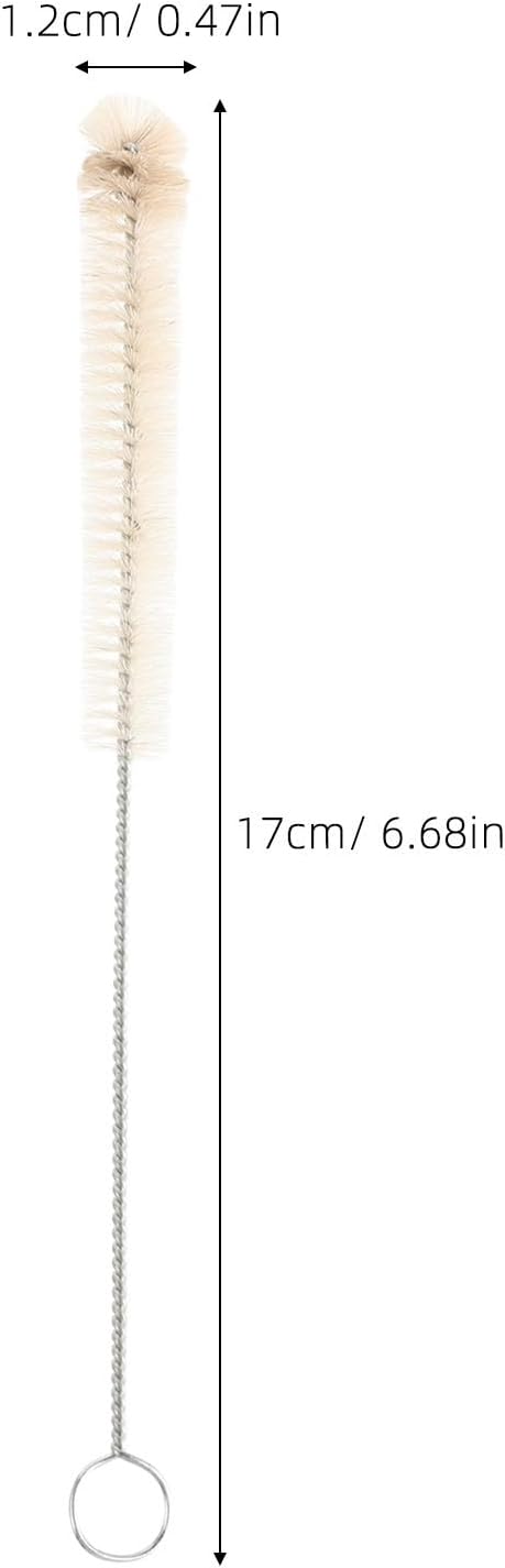 Toddmomy 10pcs Radial Tufted End Brushes for Test Tube Cleaning with Wool and Iron Wire Handles, Optimal for Narrow Bottles and Removing Stubborn Residue, for Teaching Classrooms