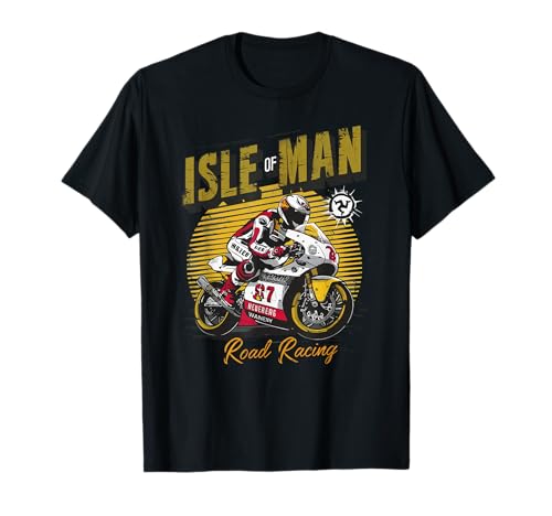 Isle Of Man Road Racing Manx Retro Motorcycle Race T-Shirt