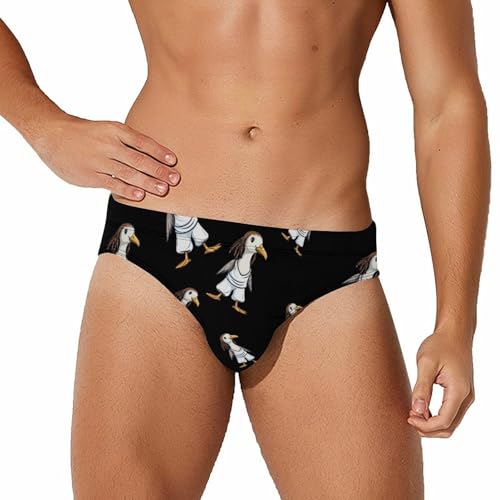Funny Gooses Mens Swim Briefs Bikini Sexy Low Rise Trunks Swimsuit Bathing Suit Beach