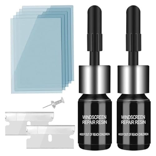 FALEIOR Windshield Repair Kit - Quick and Easy Durable Resin Based Windshield Repair Kit for Chips and Cracks, Good for Round Damage Below 1" in Diameter and Cracks Smaller Than 12" in Length